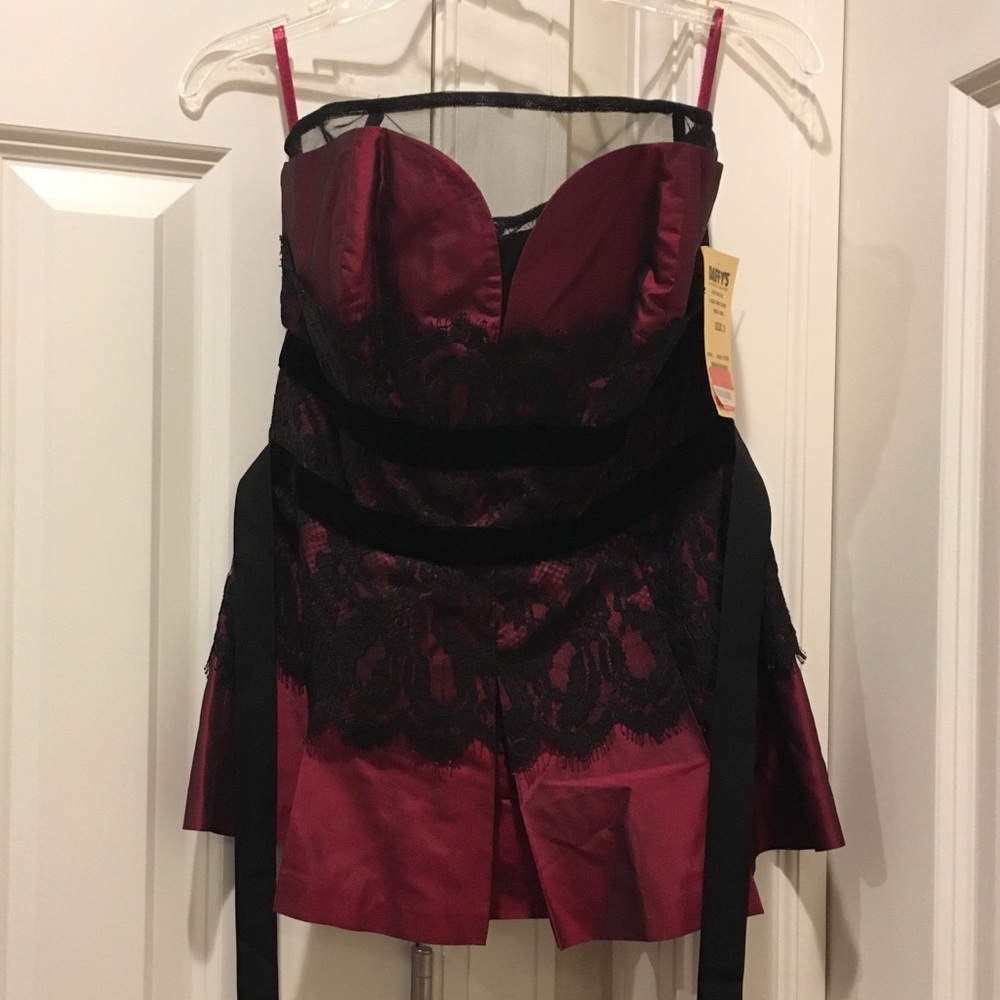 Tracy Reese Silk Taffeta Lace Corset Bustier 2